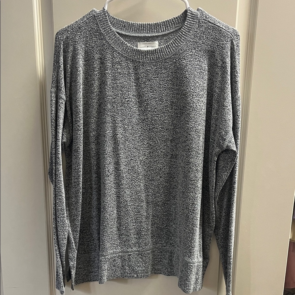 Lucky Brand Charcoal Knit Pullover